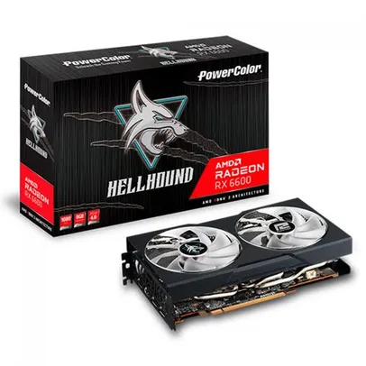 Placa de Vídeo PowerColor Hellhound Radeon RX 6600, 8GB, GDDR6, FSR, Ray Tracing