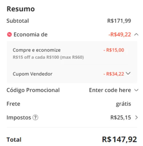 Imagem na descrição da promoção