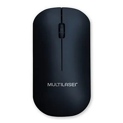 Mouse sem Fio Slim Box Conexão USB 1200DPI 3 Botões Box Preto - MO307