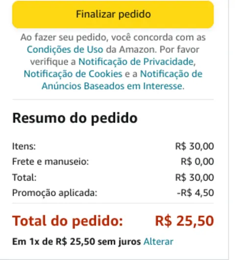 Imagem na descrição da promoção