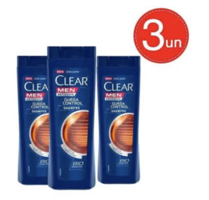 Shampoo Anticaspa Clear Men Queda Control - 400ml | R$16