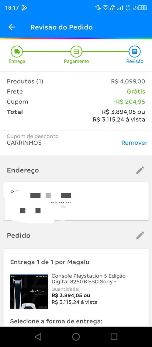 Imagem na descrição da promoção