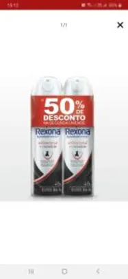 Kit Desodorante Aerosol Rexona Antibacterial 90g 2 Unidades - R$15