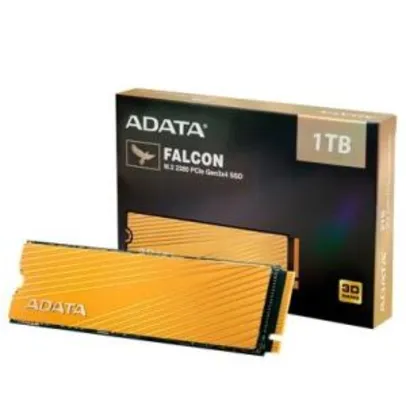 SSD Adata Falcon, 1TB, M.2 PCIe, Leituras: 3100MB/s e Gravações: 1500MB/s - AFALCON-1T-C [R$855]