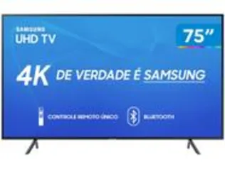 Smart TV 75” 4K LED Samsung UN75RU7100 - Wi-Fi Bluetooth HDR 3 HDMI 2 USB