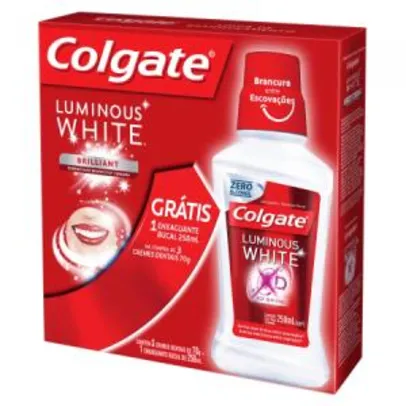 Kit Creme dental Colgate Luminous White - 2 Unidades | R$20