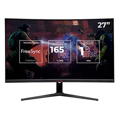 Monitor Gamer Pichau Athen V2, 27 Pol, VA, Curvo, Full HD, 1ms, 165Hz, Freesync, HDMI/DP, PG-ACV27-B