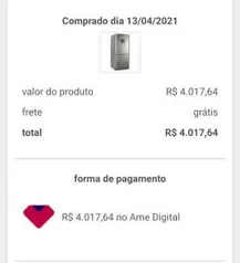 [AME 3615,87]Geladeira Electrolux 598L Inox | R$4018