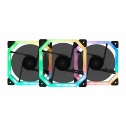 [Com AME R$105] Kit Ventoinhas Mancer Ventus RGB 3x120mm + Controladora