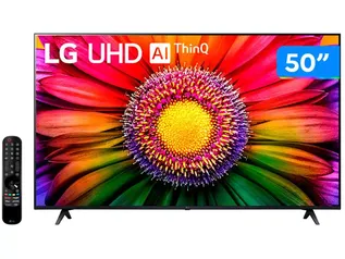 Smart TV LG 50&quot; 4K UHD, 3 HDMI, 2 USB, Bluetooth, Wi-Fi, ThinQ AI, Alexa, Google Assistente - 50UR8750PSA