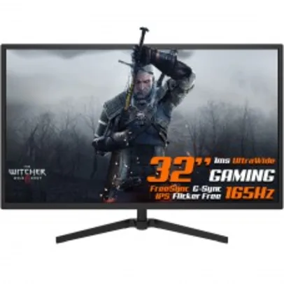 Monitor Gamer SuperFrame Precision Ultra, 31.5 Pol, Quad HD, 165Hz, IPS, 1ms, HDMI/DP/VGA, SFP3215