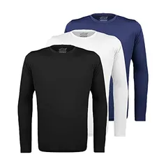 Kit 3 Camisetas Térmicas Proteção Solar Uv 50+ Manga Longa Dry Fit