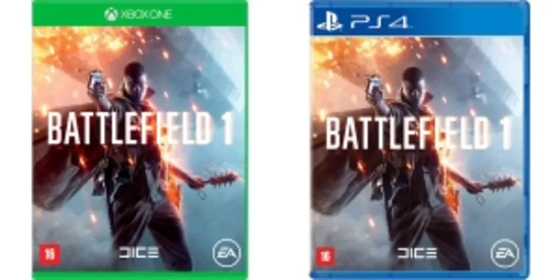 [Cartão Submarino] Battlefield 1 - Xbox one ou PS4 R$99,90