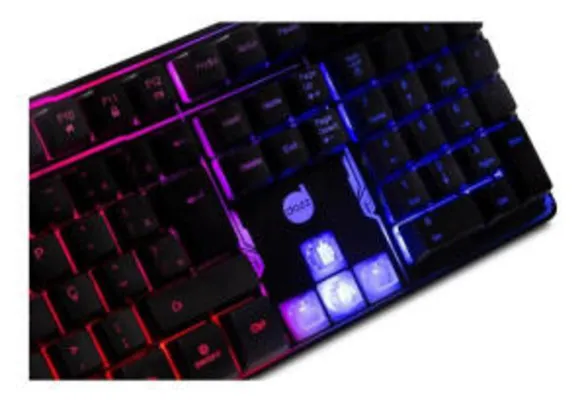 Teclado Gamer DAZZ Rapid Fire Revolution, Rainbow | R$ 63