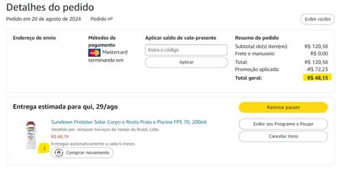 Imagem na descrição da promoção