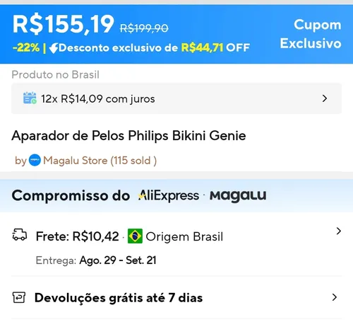 Imagem na descrição da promoção