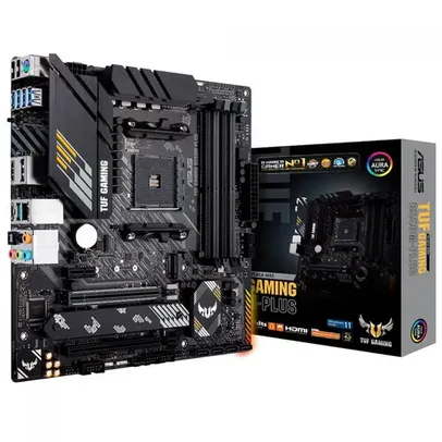 Placa Mãe Asus TUF Gaming B550M-Plus, Chipset B550, AMD AM4, mATX, DDR4, 90MB14A0-C1BAY0