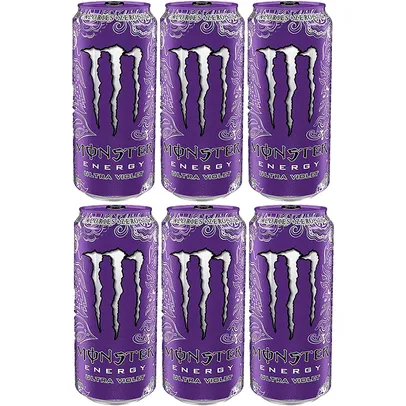 Kit com 6 Unidades de Energy Monster Ultra Violeta 473ml