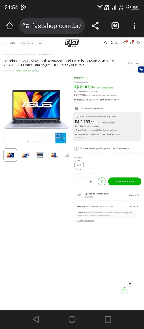 Imagem na descrição da promoção