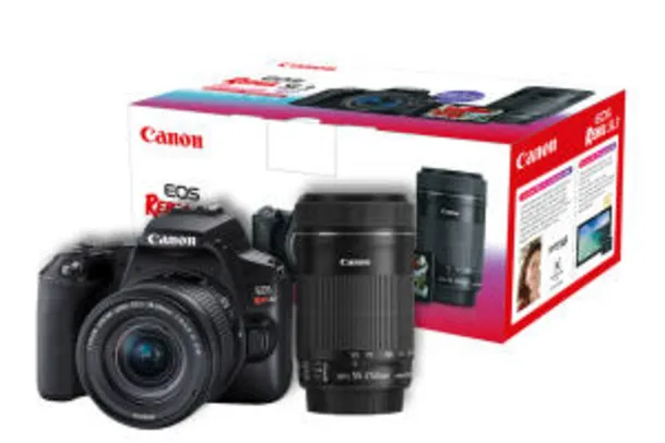 Câmera EOS Rebel SL3 Premium Kit com Lente EF-S 18-55mm R$ 3149