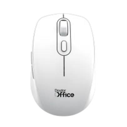 Mouse Dr. Office, 1600 DPI, 6 Botões, Sem Fio, Recarregável, White, MDR-0101-W 