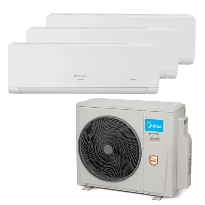 Product photo Ar Condicionado Multi Tri Split Springer Midea 27000 Btus (3x12000) Quente-Frio Inverter 220V