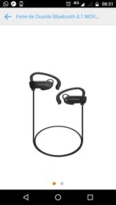 Fone de Ouvido Bluetooth 4.1 MOVACEL SH70 estéreo, microfone, bateria longa duração. por R$ 149