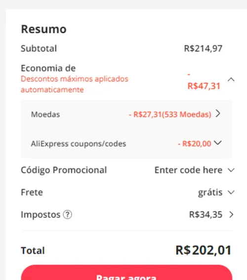 Imagem na descrição da promoção