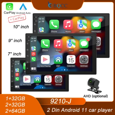 [taxa inclusa] Leitor multimídia para carros, rádio automático, Carplay, Android 11, 4G, GPS, áudio, 7 