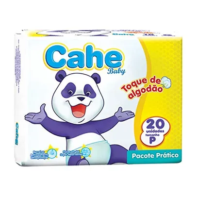 Fralda Infantil Toque De Algodão Pratica, Cahe Baby, P, Pacote De 20