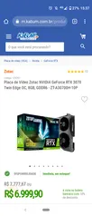 Placa de Vídeo Zotac NVIDIA GeForce RTX 3070 Twin Edge OC, 8GB, GDDR6 - ZT-A30700H-10P