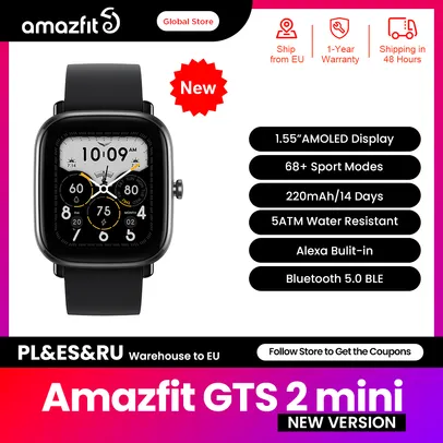 Amazfit Gts 2 Mini Nova Versão Smartwatch 