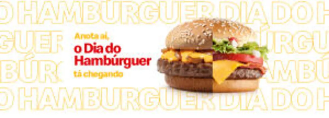 28 e 29/5 Mcdonalds cadastre-se pra receber os cupons do dia do hambúrguer