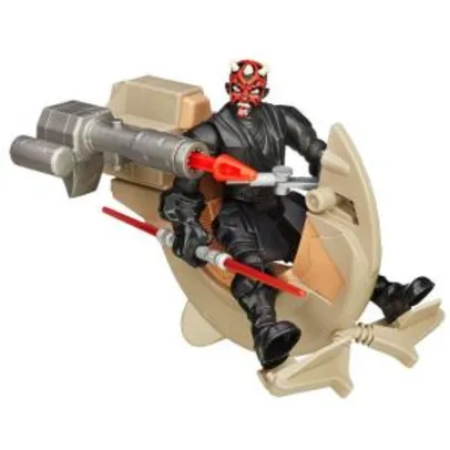 Boneco Articulado e Veículo - Star Wars - Hero Mashers - Sith Speeder e Darth Maul - Hasbro - Disney - R$40