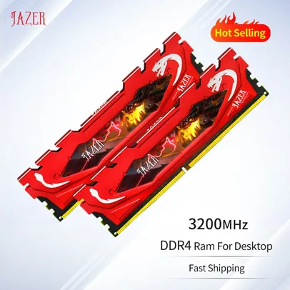 Memória RAM DDR4 32GB 3200Mhz 2x16GB Jazer