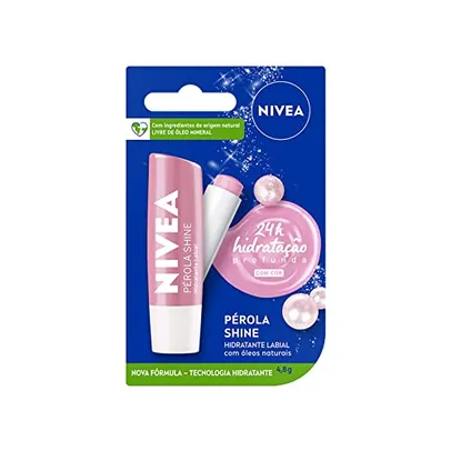 [+ POR - R$ 10,96] Lip Balm NIVEA Hidratante Labial "Pérola Shine" 4,8 g 