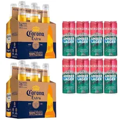  Kit 12 Cerveja Corona + 8 Patagônia (Unidade R$3,58)