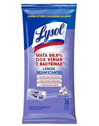 [PRIME] Lenços Desinfetantes Lysol - Brisa da Manhã | R$5,10