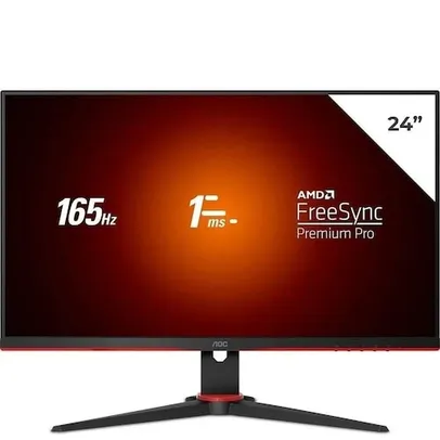 Monitor AOC 23,8 24G2SE Widescreen Viper 24 Gamer 165Hz / 1Ms / Vga / Hdmi / Display Port / Vesa