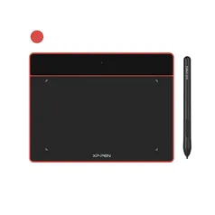 XP-PEN Mesa Digitalizadora Deco Fun S 15 x 10 cm, Tablet de desenho,com stylus,8192 níveis,para Mac, Windows,Chrome,Android,OSU! (Vermelho)