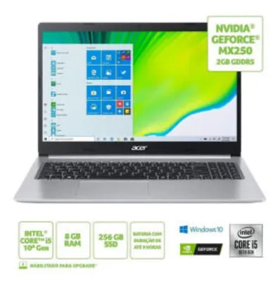 Notebook Acer Aspire 5 A515-54g-53gp Ci5 8gb 256gb Placa de Vídeo MX250 2gb
