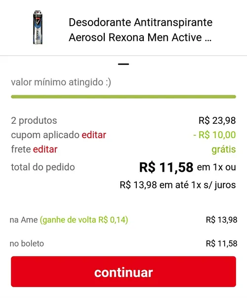 Imagem na descrição da promoção