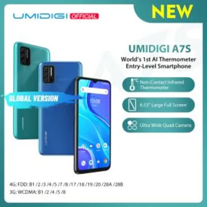 Sartphone Umidigi a7s 6.53 "20:9 -R$446