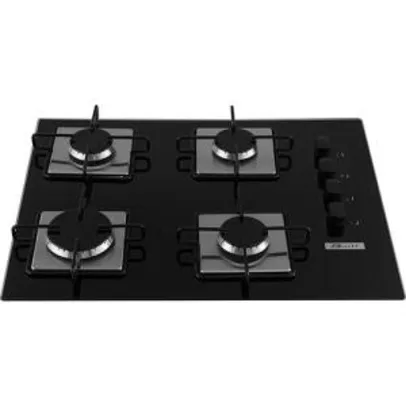 Cooktop à Gás 4 Bocas Built Chef 4 Preto Bivolt por R$ 100