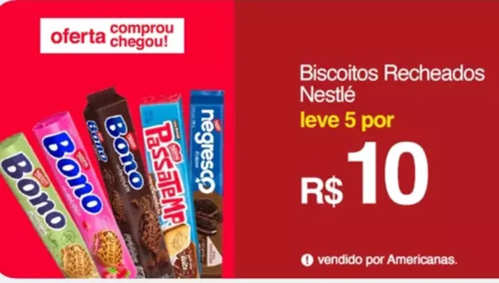 (APP) 5 unid - Biscoitos Recheados nestle