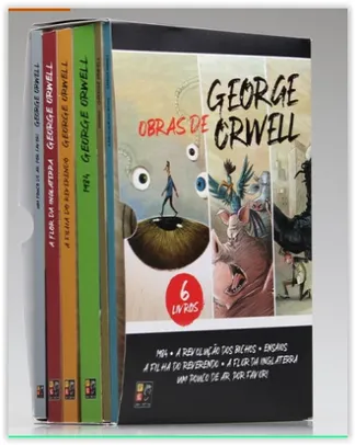 Box 6 Livros | Obras de George Orwell | Pé da Letra | R$ 39