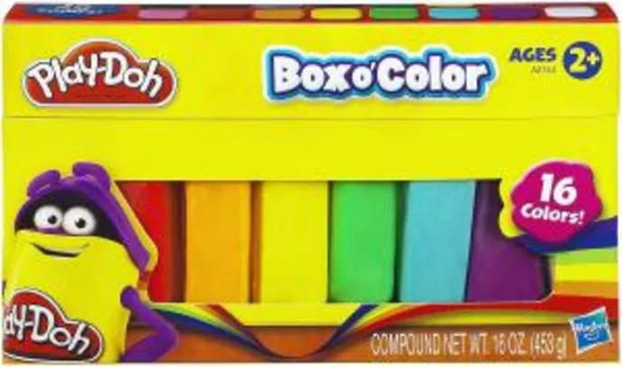 [Prime] Refil de Massinha Play-Doh - 16 Cores, Hasbro - 453g | R$ 19