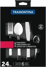 Faqueiro Inox Malibu, 24pc, Tramontina, Inox R$35