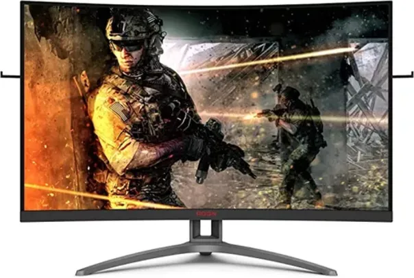 Monitor Gamer Curvo AOC AGON 32" FHD AMD FreeSync Premium, HDR, AG323FCXE 165Hz 1ms