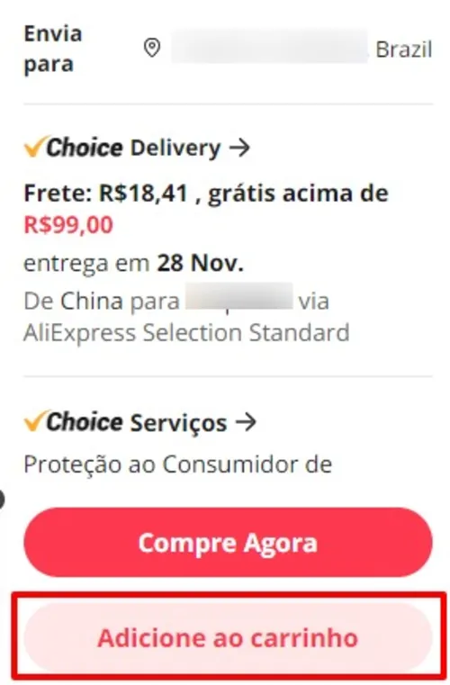 Imagem na descrição da promoção